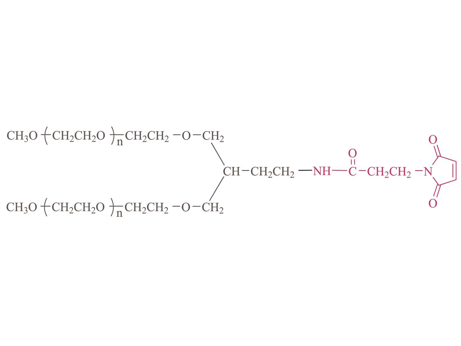2臂甲氧基聚（乙二醇）马来酰亚胺（PT02）[2臂PEG-MAR（PT02）]